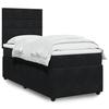 Exclusive House - Slatted Bed Base with Mattress Black 90x190 Cm Velvet
