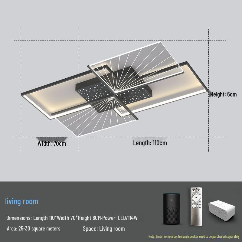 Smart Ceiling Light Package for Living Room - Compatible with Mijia Xiaoai Control