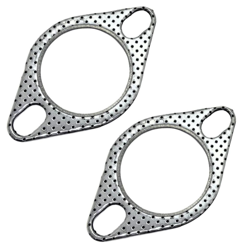 Set of 2 Muffler Engine Flange Exhaust 50mm To High Heat Resistant and Universal Fit for and Various Exhaust Pipes Gaskets, Gaskets, 2mm, 53mm,