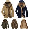 Herren Premium Qualität Warme Jacke Militärparka Pelzgefüttert Langer Mantel Mit Kapuze Wintermantel