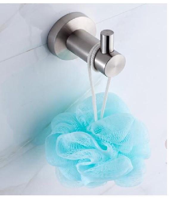 Modern Minimalist Stainless Steel Towel Rack Bathroom Storage Organizer With Hooks For Hotel And Home Use