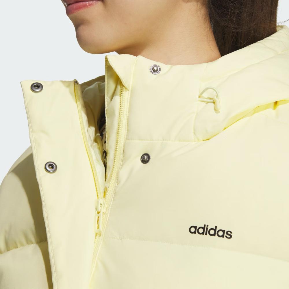 Adidas Wuji Series Fashion Versatile Letter Hooded Long Sleeve Warm Down Jacket Men Outerwear Yellow JL9590