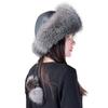 Fox Hair Hat Winter Women's Fur Hat Warm Ear Protection Princess Bun Hat