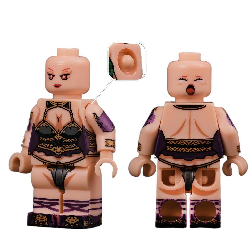 Female Guan Yu Minifigure - Romance of the Three Kingdoms Series, LEGO-Compatible Building Blocks, Also Includes Female Cao Cao Toy.