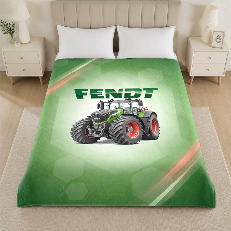 Fendt Print Flannel Blanket Cozy Lightweight Plush Throw Blanket For Bed Sofa Household Use