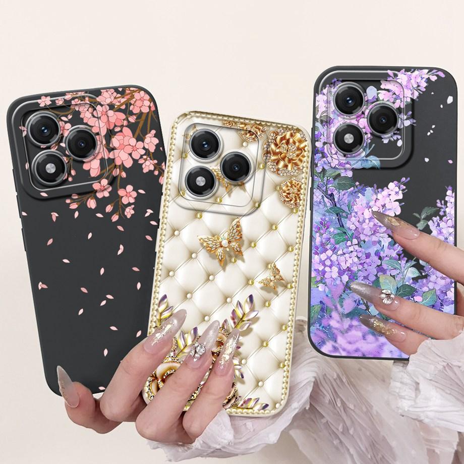 Flower Girly Fashion Phone Case For Huawei Honor 400 Lite ABR-NX1 Back Cover Butterfly Love Heart Honor400 Lite Bumper Fundas