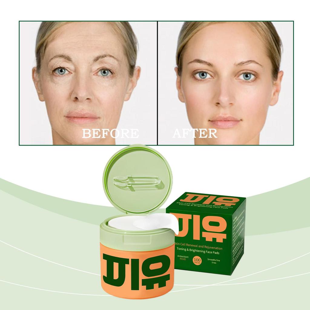 TITK HOT Korean Skincare Product Anti-aging,dark Spot and Wrinkle Minimizing Toner Pad,100pcs Centella,asiatica and Niacinamide