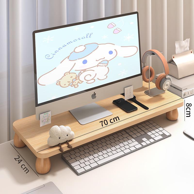 Curved Edge Desktop Monitor Stand and Storage Shelf