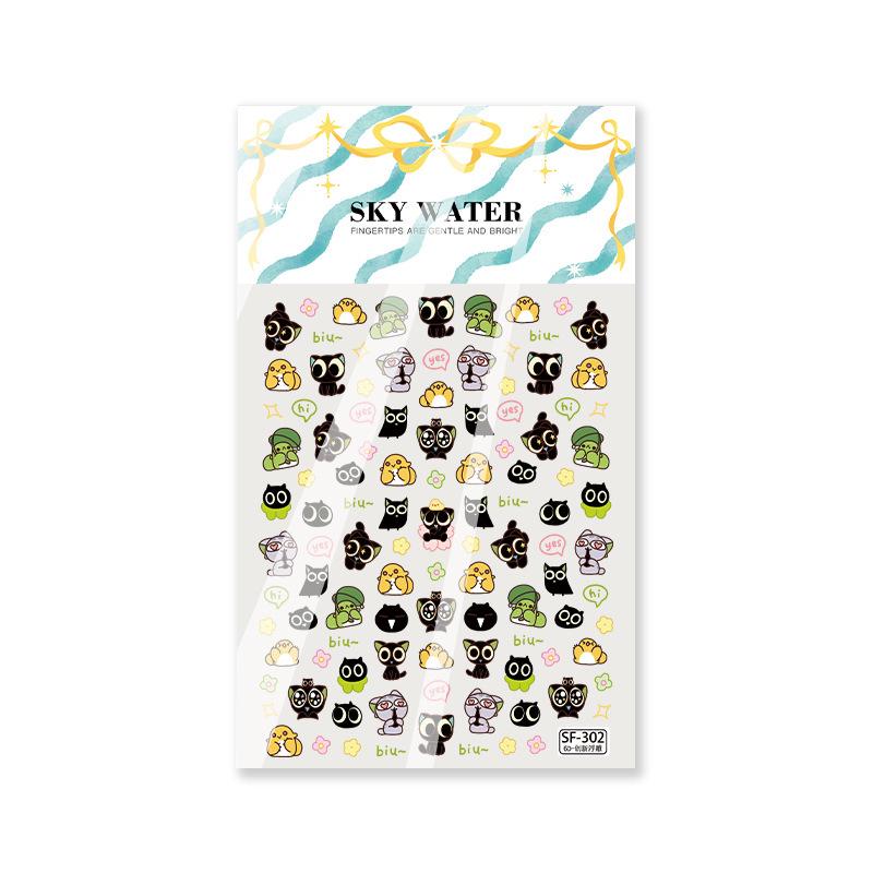 Luoxiaohei Cute 6D Embossed 3D Nail and Journal Stickers Sky Luoxiaohei Hot Item