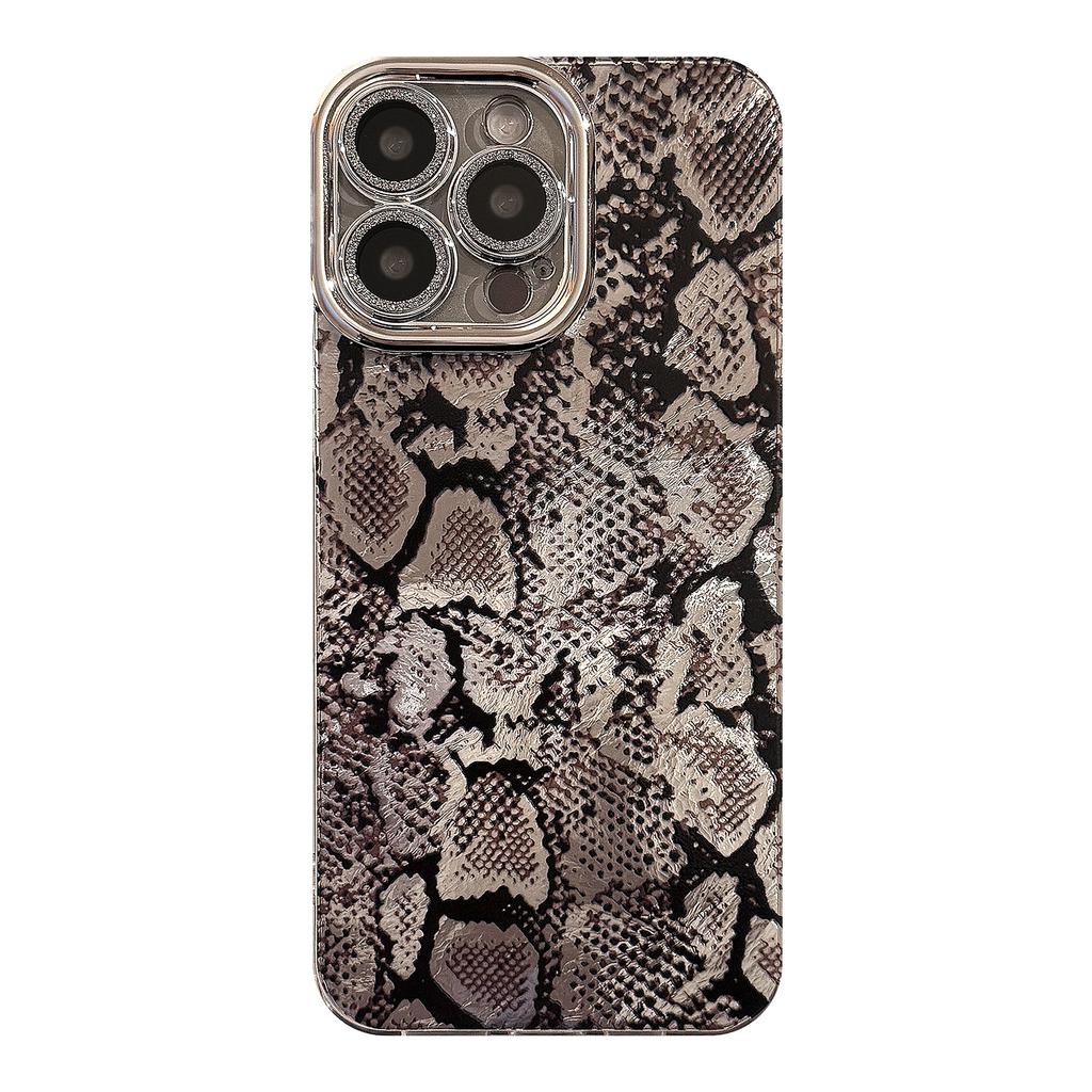 Advanced Python Pattern Mobile Phone Case Suitable for 16 Apple 17 Promax Lens Film Iphone14 European and American 13 Hard Personality