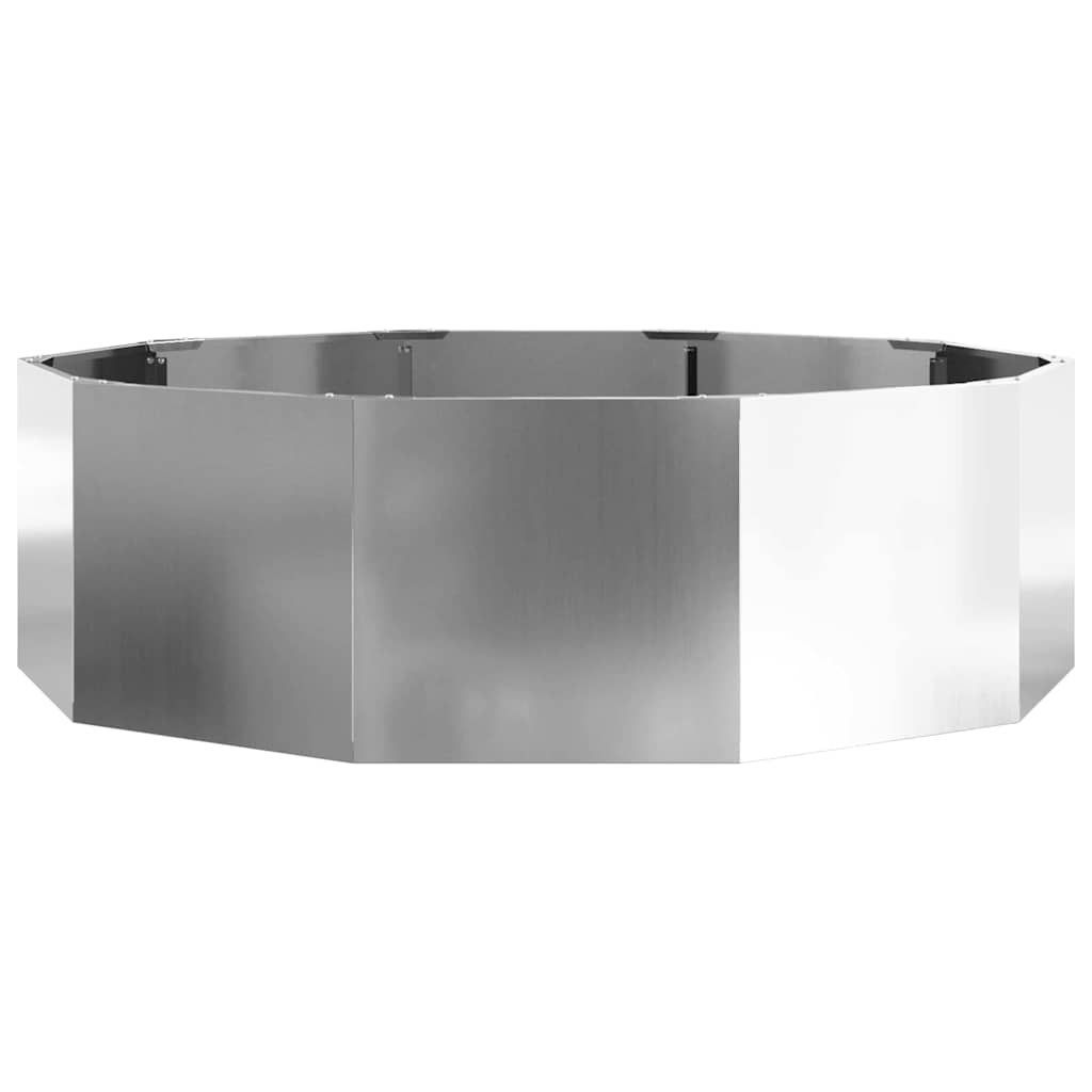 Plant Pot Silver 120 X 120 X 35 Cm Galvanized Steel