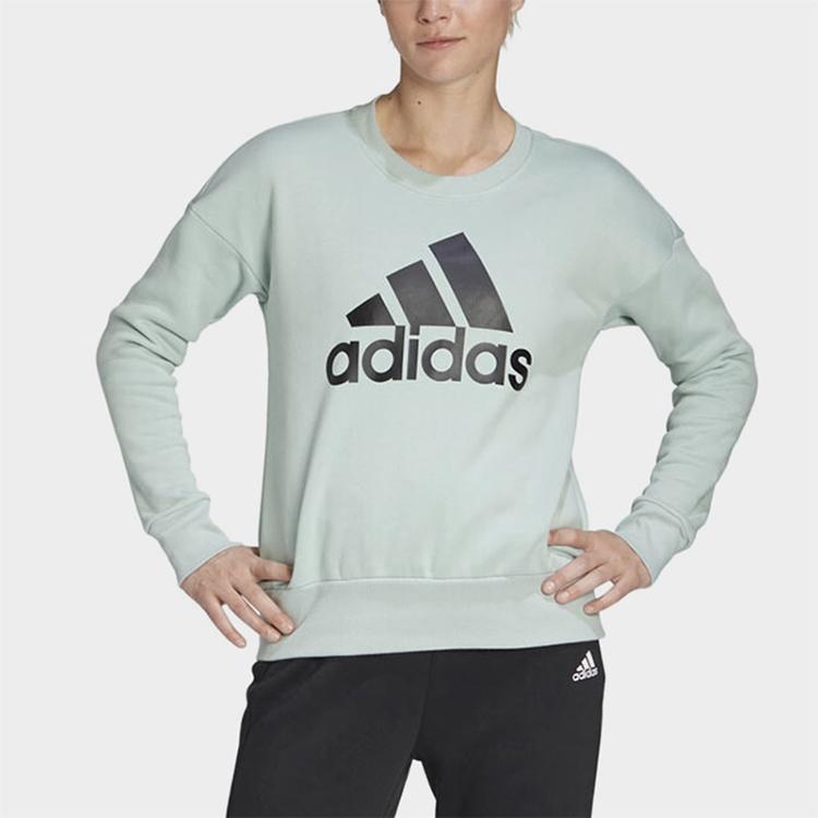 Adidas Casual Sports Crewneck Sweatshirt Women Sweatshirt Light-Green FR5101