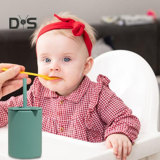 150ml Kinderbekers met Deksel En Rietjes Herbruikbare Lekkagevrije Bekers voor Kinderen Onbreekbare Siliconen Kinderbeker met Tuit voor Thuis School Keuken
