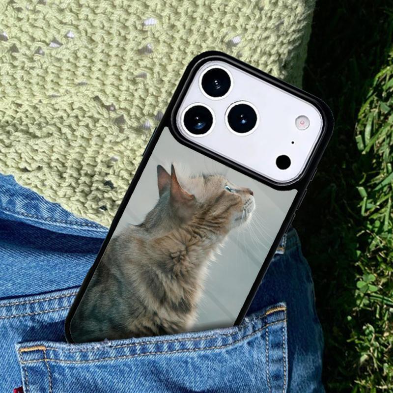 Cute Chausie Kitten Cat Phone Case Cover for IPhone 11 12 13 14 15 16e 17 Pro Max Coque for IPhone 17 Air