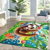 Sloth In The Jungle Square Rugs Are a Great Choice for Living Rooms, Bedrooms, Home Décor, and As Gifts.