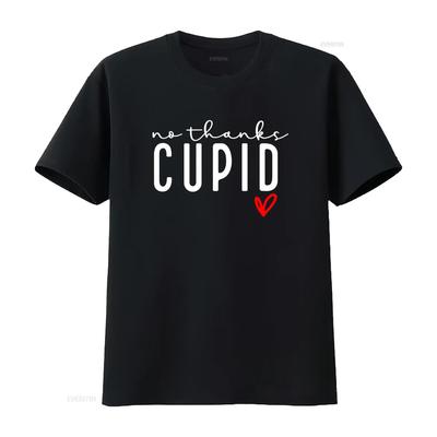 No Thanks Cupid T Shirt Happy Valentine S Day Anti Valentine's Funny Vintage Washed Slightly S