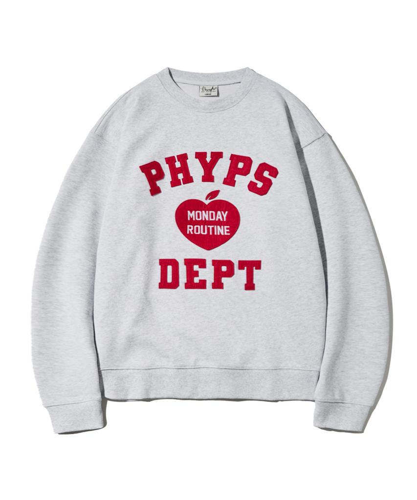 PHYSICAL DEPARTMENT Apple Arch Logo Sweatshirt_Light Gray