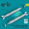 Reskit Beluga Cluster Bomb 2 Pieces Plastic Model Parts 1/32 BLG-66 RSK32-0530 (Airplane)