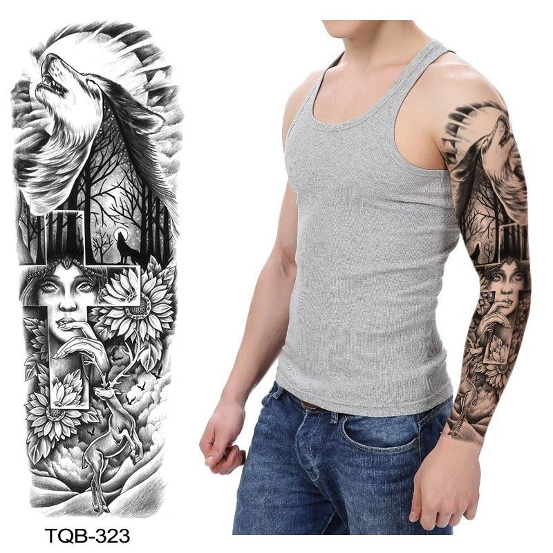 Emmy Full Arm Big Flower Arm Big Pattern Tattoo Sticker Set Water Transfer Disposable Tattoo