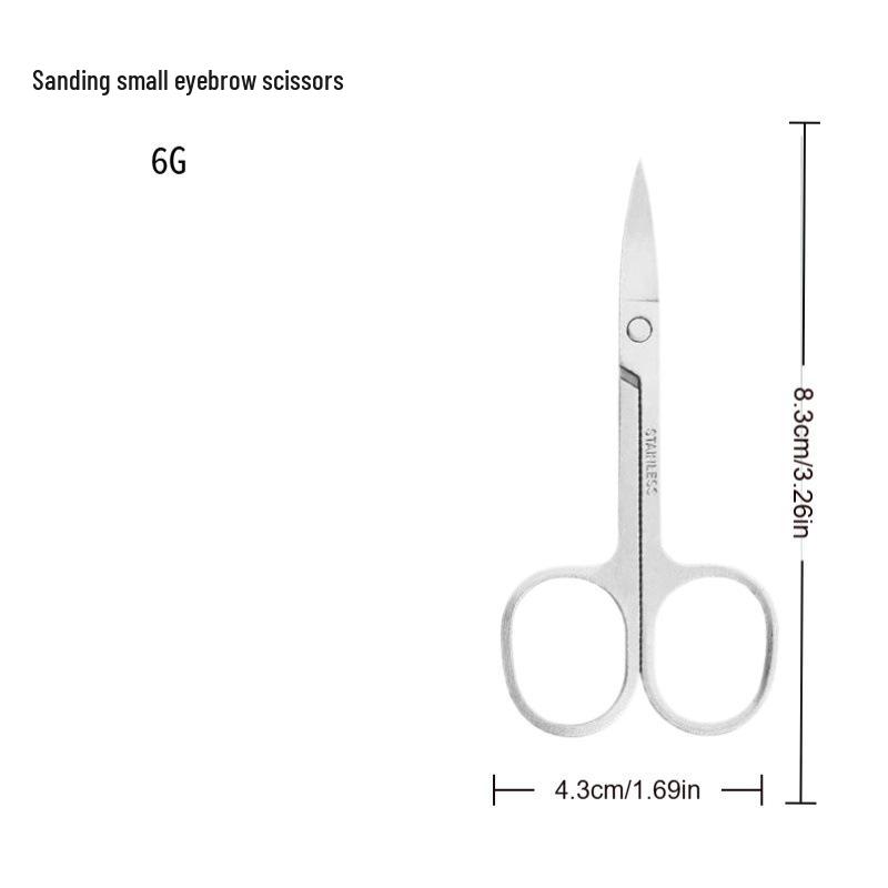 Stainless Steel Eyebrow & Nose Hair Trimmer Scissors with Round Head