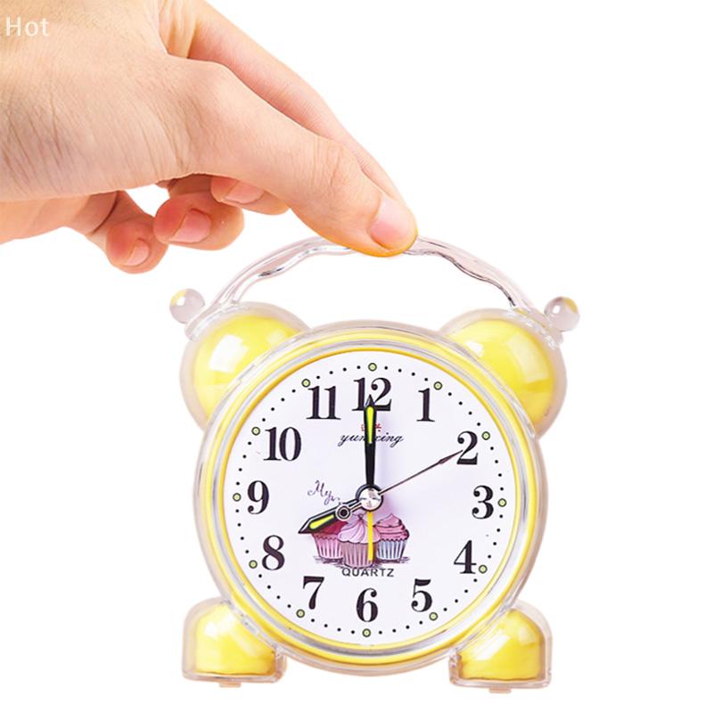 Pentru Dormitor Școală Birou Plastic Galben/Roșu/Albastru/Roz/Portocaliu    Ceas Deșteptător Nou Drăguț 11.6x10.2cm Convenabil