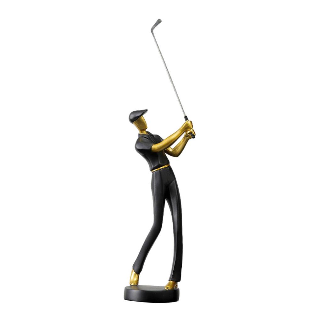 Statua Figurina da Golf Giocatore di Golf Decorazione Ornamento, Centrotavola, Scultura Artistica in Resina per Ufficio Soggiorno Regalo per Amante del Golf