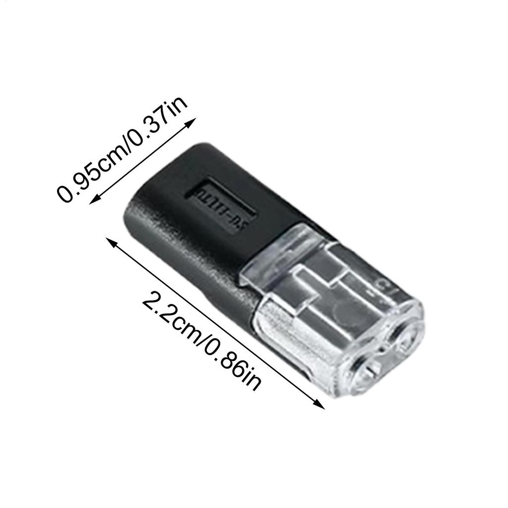 30pcs 2-Pin Wire Connector Nylon Insulated Copper Quick Connection Terminal Block Suitable for Low Voltage Cable No Stripping