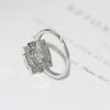 INS TK Fashion Geometric Rings For Women Exquisite Shiny Cubic Zirconia Silver Color Wedding Engagement Fashion Jewelry Gift