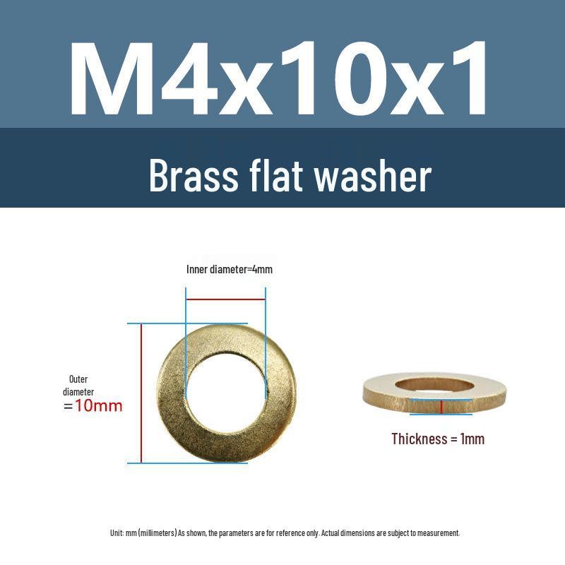 Yigu Durable Brass Flat Washers: M2-M12 Screws