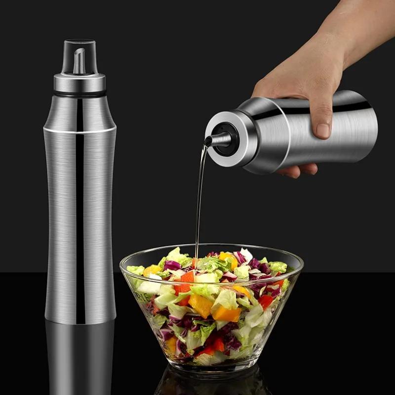 Stainless Steel European Oil Pot Household Food Grade Waist-shaped Oil Pot Soy Sauce Vinegar Bottle All Steel Kitchen Supplies