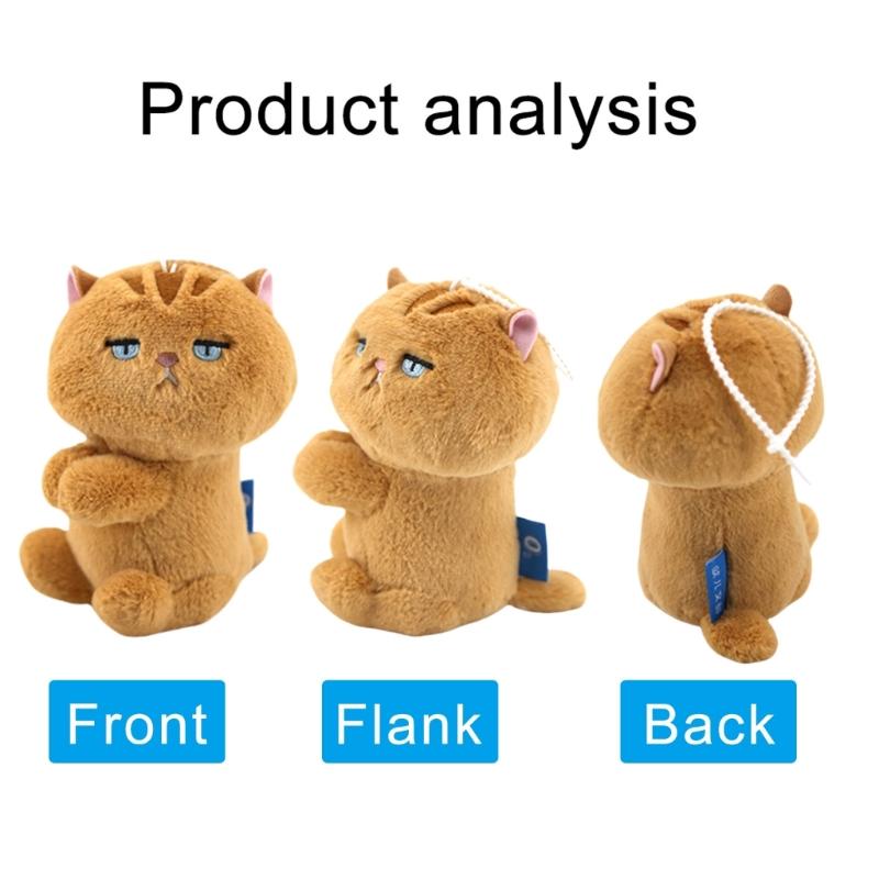 Adorable Kitty Clip Holder Multifunctional Fabric Cats Clip Pendant Keychain for Holding Small Objects in Place