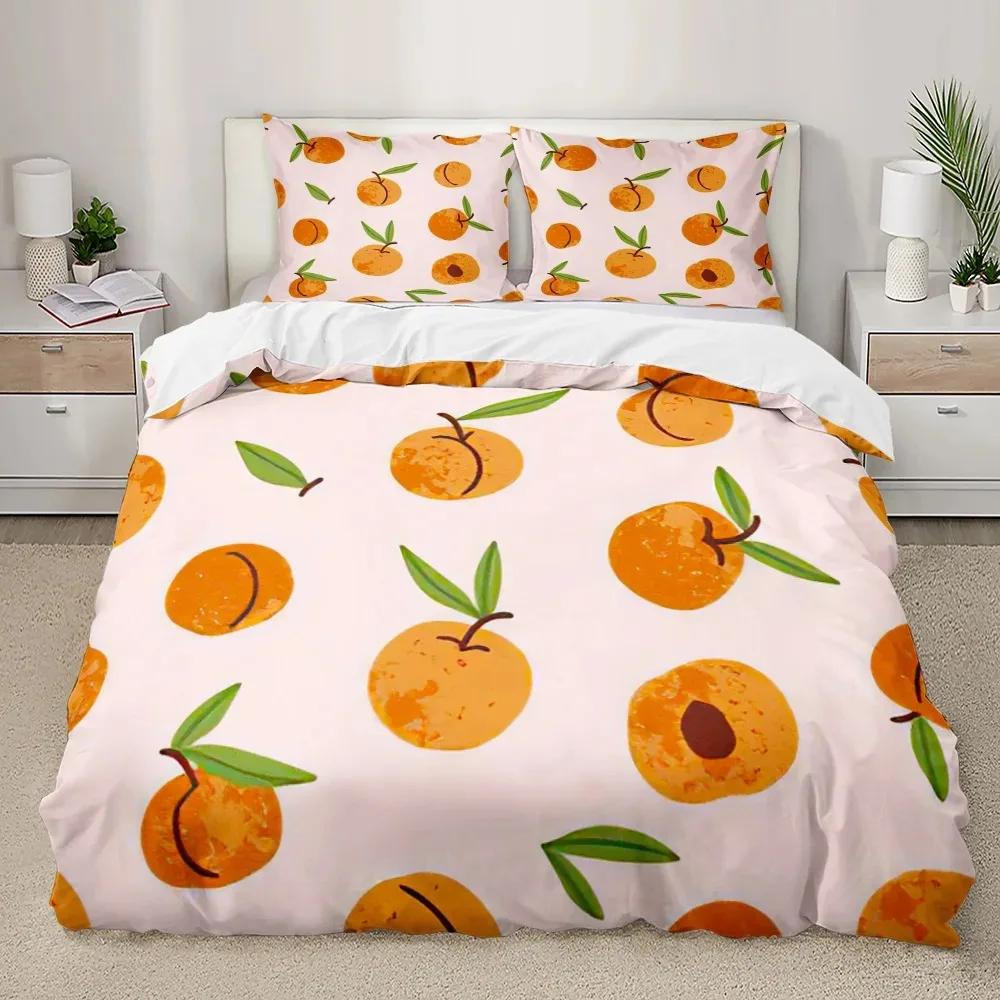 Watermelon Duvet Cover Set Fresh Fruit Pink Green Style Comforter Cover for Boys Girls Women Polyester Bedding Set King Size