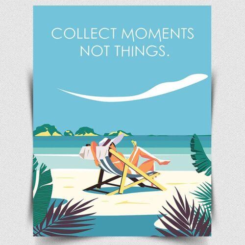COLLECT MOMENTS NOT THINGS METAL SIGN PLAQUE Vintage Retro Travel HolidayAluminum 20x30cm(7.8x11.8inch)