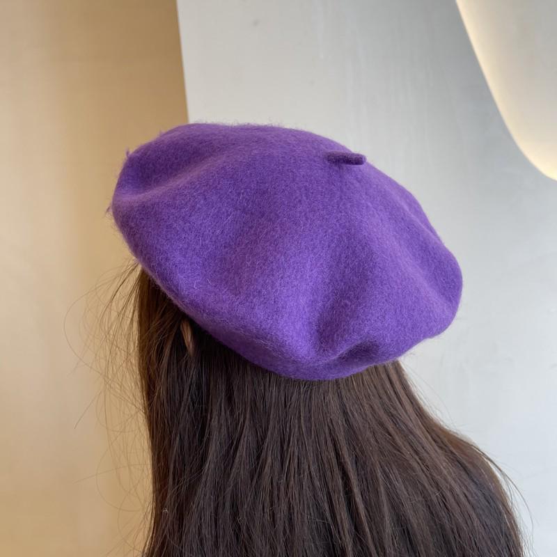 Berretto basco in lana alla moda coreana Beilei: Cappello da pittore versatile Autunno/Inverno