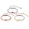 4mm Natural Stone Bracelets Hand-Woven Adjustable Lightweight Exquisite Weaving Chains Handmade Jewelry for Women