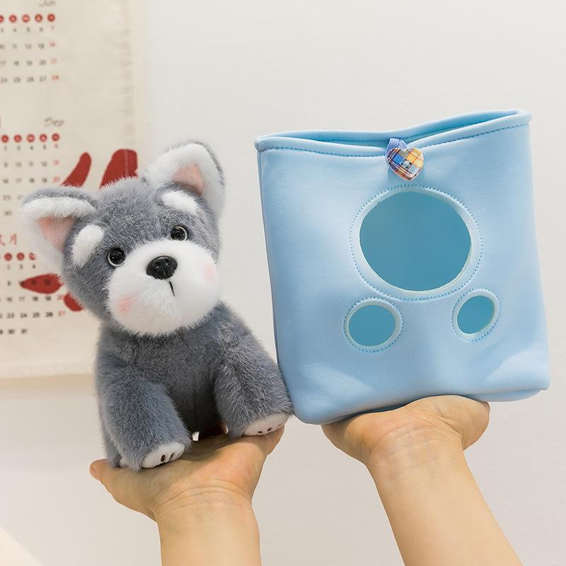 West Highland Creative Backpack Plush Toy Kids Doll Girls Pet Schnauzer Backpack Golden Retriever Dog Gift