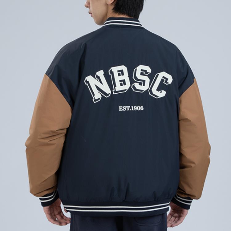 New Balance Baseball Jerseys Men's Navy Blue Baseball Collar Moderate Straight Fit AMJ34309-ECL