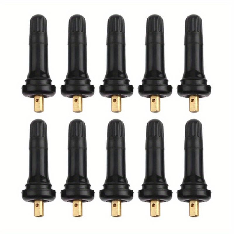 Tire Valve Stem Kit 10Pcs TR412-TR415 Assorted Sizes with Protective Cover for Auto Tubeless Tire Repair