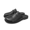 Men's bag head slippers 46 large size new half-drag leather shoes fashion trend foreign trade men's foot lazy shoes
