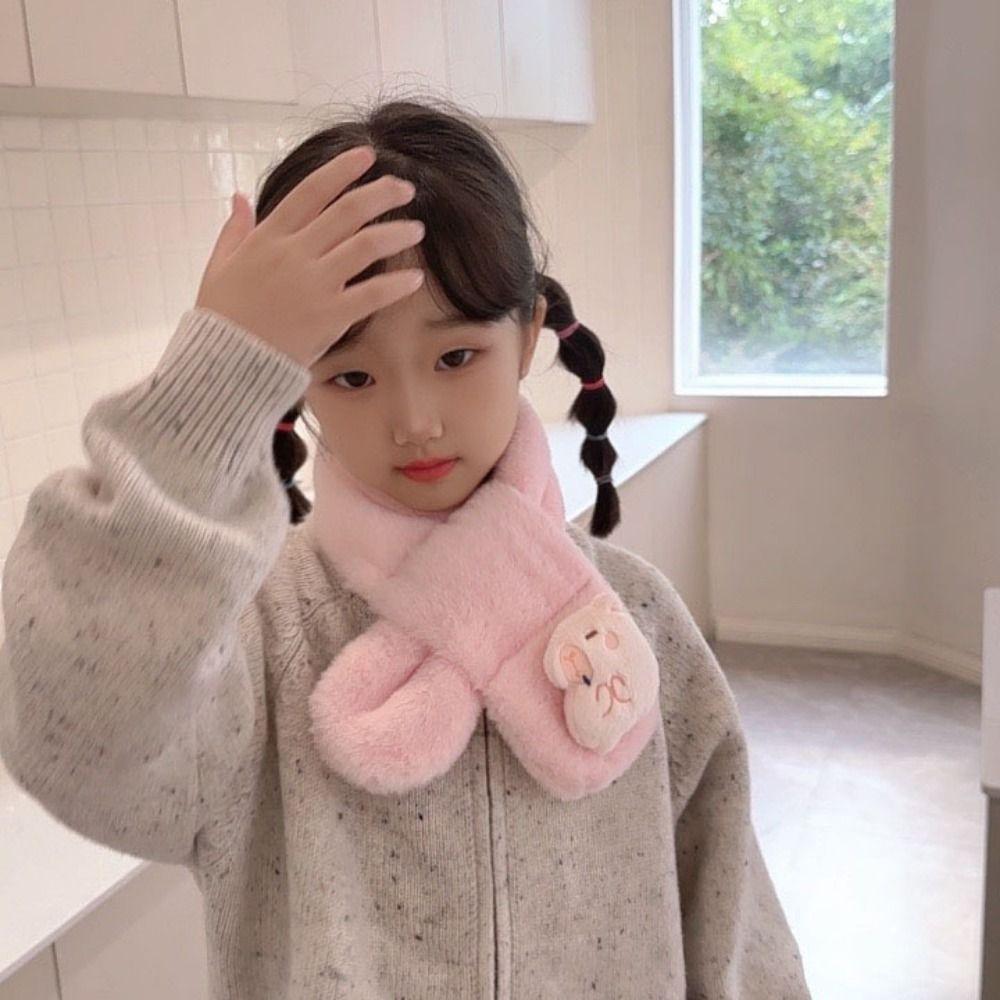 2 Stück Kawaii Capybara Plüschschal Capybara-förmiger Überkreuz-Halswärmer Kinder-Capybara-Schal Baby