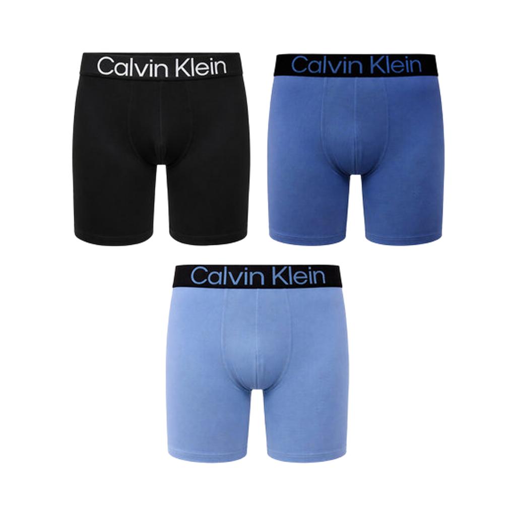 Calvin Klein Bold Logo Micro Stretch 3-pack Boxer Brief Black Blue