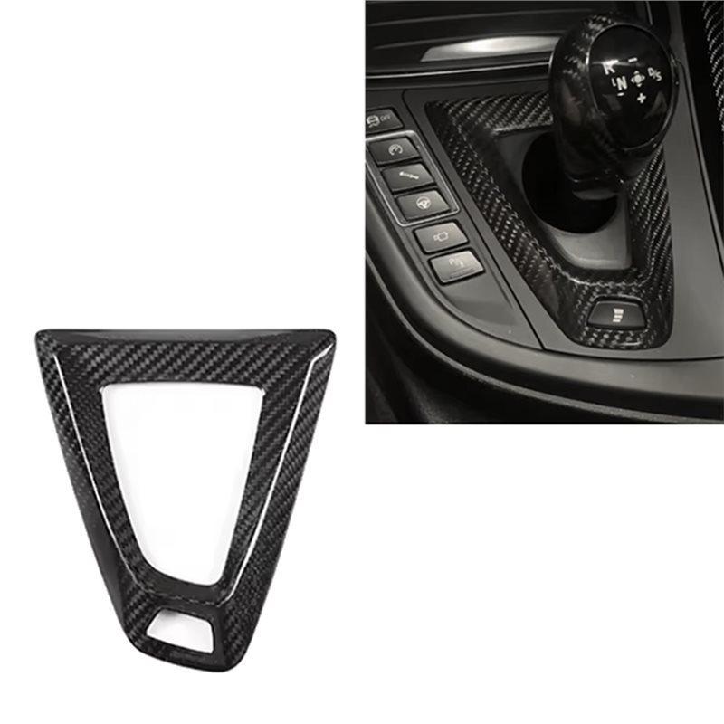 Powerful Carbon Fiber Panel Trim Sticker For BMW M3 F80 F82 2014- Gear Shift Knob Frame Car Interior Accessories