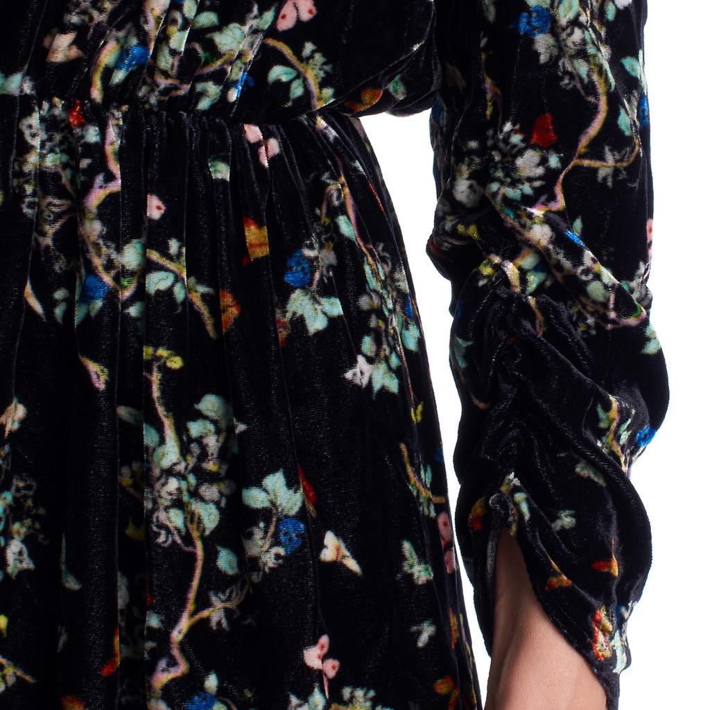 WJCP0425F Printed Velvet Short Dress for Women