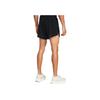 Under Armour Launch Elite Logo Print Solid Color Elastic Mid Waist Three Quarter Casual Shorts Men shorts Black 1382646-001