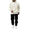 Men's Casual Sweatshirt Set with Knit Pattern for Fall Winter Daily Wear
