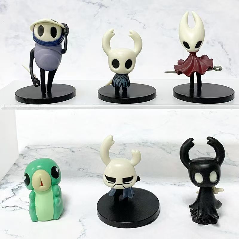 6pcs/Set Hollow Knight Toys Anime Game Figure The Knight Action Figure Hornet/Quirrel Figurine Collectible Model Doll Kids Gift