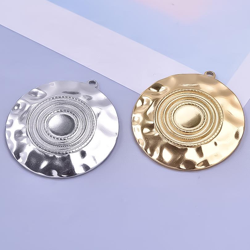 Ethnic Round Thread Pendants For Jewelry Making Bulk Stainless Steel Charms DIY Earrings Necklace Pendant Bohemian Accessories