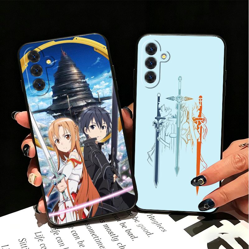 S-Sword O-Online SAO Anime Soft Phone Case for Samsung A17 A37 A57 A16 A26 A36 A56 A15 A25 A35 A55 A14 A24 A34 A54 A13 A23 A33 A