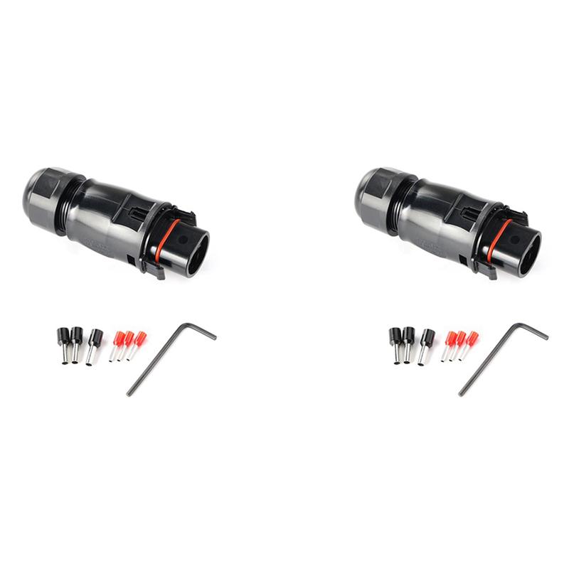 2X Solar PV Connector Plug Waterproof IP68 4000V 40A For Solar PV System Panel Parallel Protection Kit LY01-Male-B61B