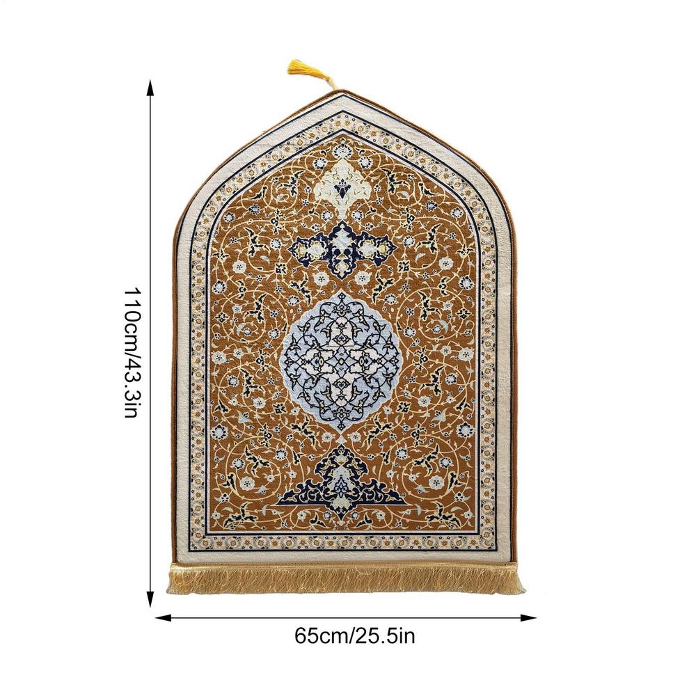 For Women Irregular Thick Prayer Knees Mat Luxury Soft Printed Floor Carpet Non-Slip Knees Rug For Men & Women Prayer Mat
